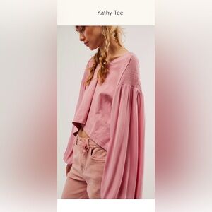 Free People Pink V-Neck Top NWOT!!